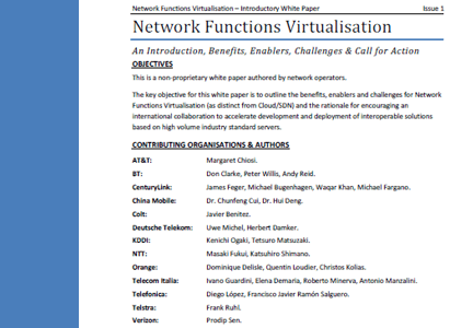 Network Functions Virtualization Group Gets Underway