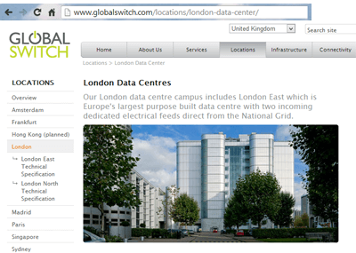 Sprint to Open Ethernet POP at Global Switch’s London Data Center