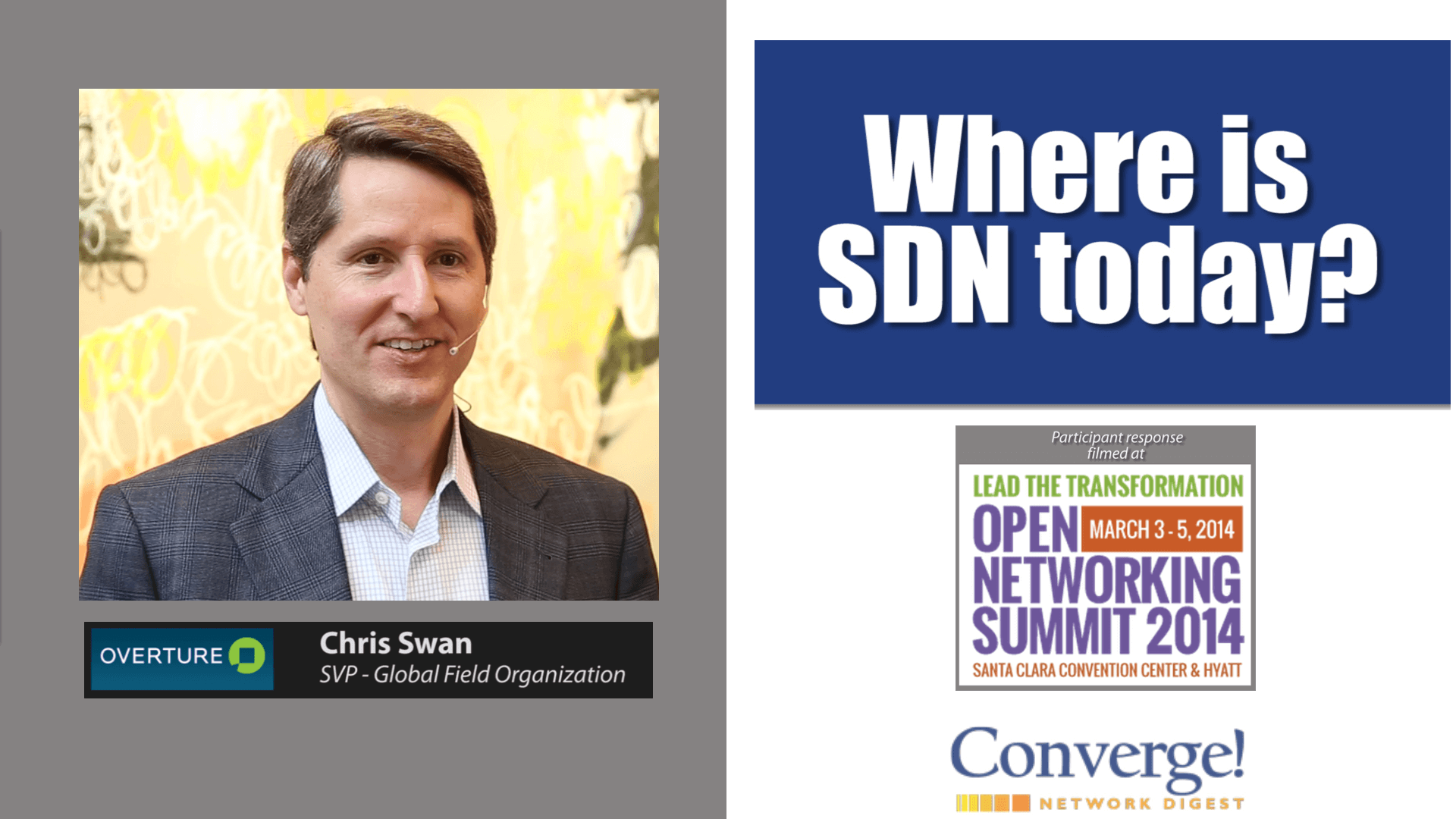 Where is SDN today? – Overture’s Chris Swan answers…