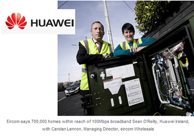 eircom Rolls Out VDSL2 Vectoring with Huawei