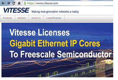 Vitesse Licenses GigE IP Cores for Freescale’s QorIQ Processors