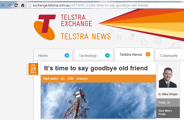 Telstra to Decommission 2G Network in 2016