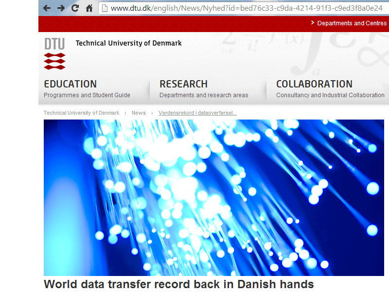 Technical University of Denmark Hits 43 Tbps Optical Transmission