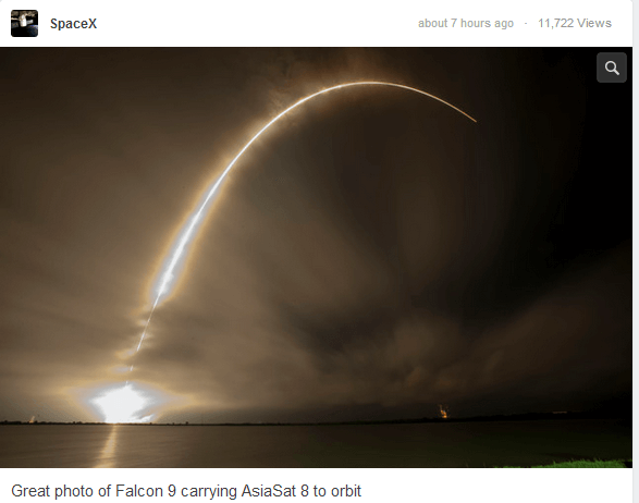 SpaceX Falcon 9 Delivers AsiaSat 8 to Orbit