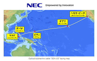 NEC to Build Southeast Asia to U.S. Cable System