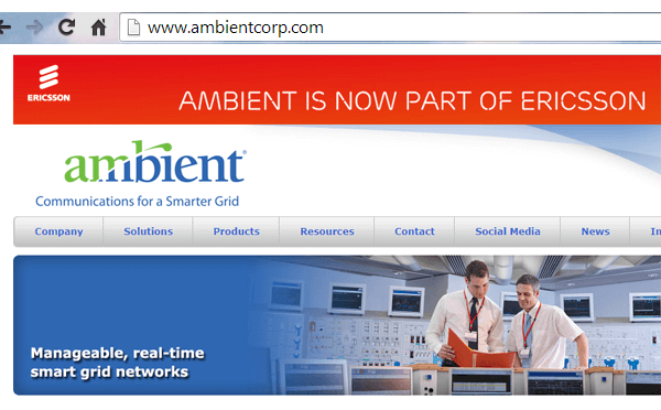 Ericsson Acquires Ambient for Smart Grid Techologies