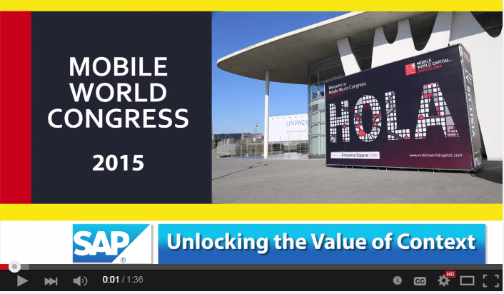 #MWC 2015 – Unlocking the Value of Context with @SAP_Telco