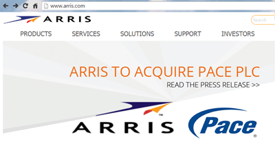 ARRIS to Acquire Pace for $2.1 Billion