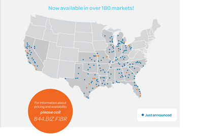 AT&T Expands Footprint of Business Fiber Internet Service