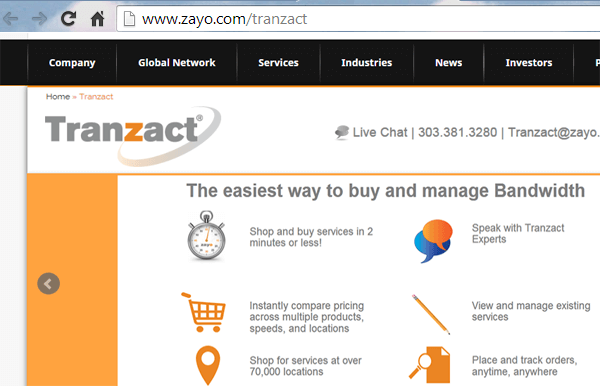 Zayo Enables Transatlantic Self-Service Provisioning