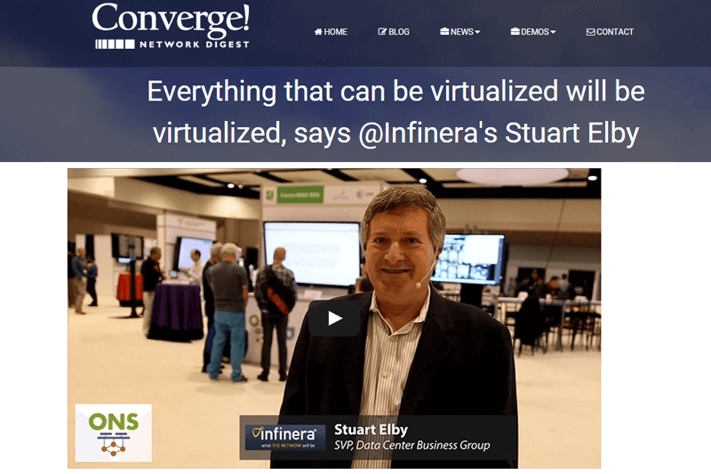 Everything that can be virtualized will be virtualized, says @Infinera’s Stuart Elby