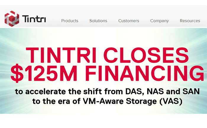 Tintri Raises $125 Million for VM-aware Storage
