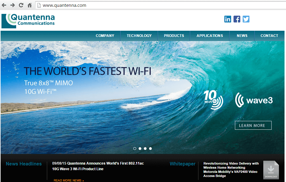 Quantenna Announces 802.11ac 10G Wave 3