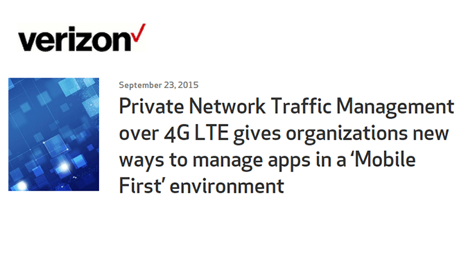 Verizon Brings Private Traffic Mgt to LTE