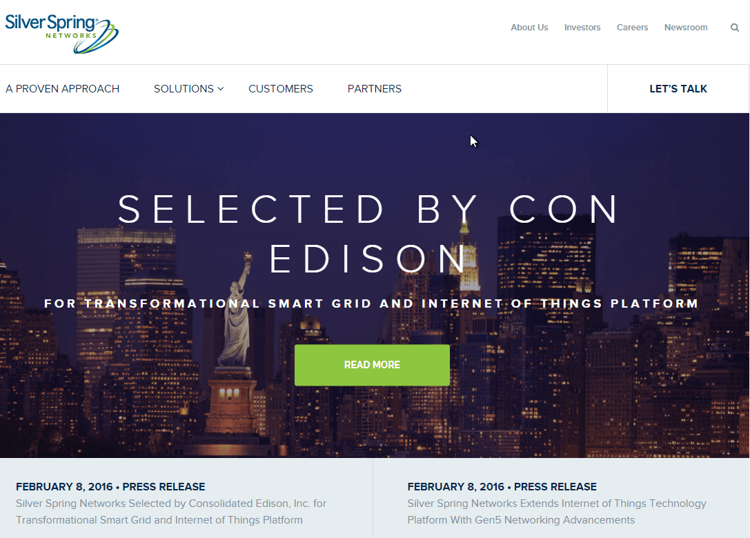 Con Edison Picks Silver Spring for Smart Grid and IoT