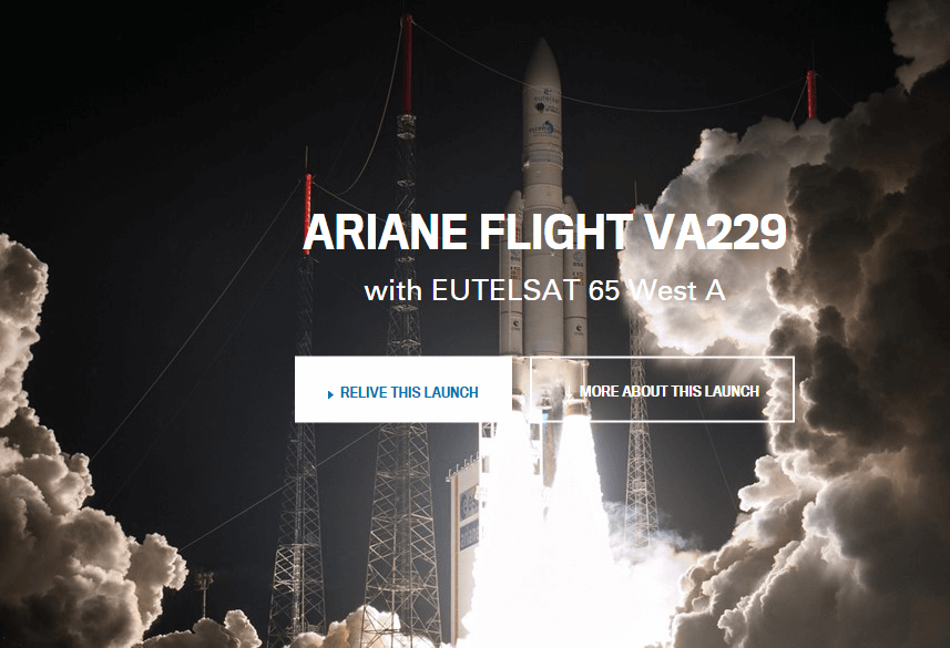 Arianespace Successfully Launches EUTELSAT 65 West