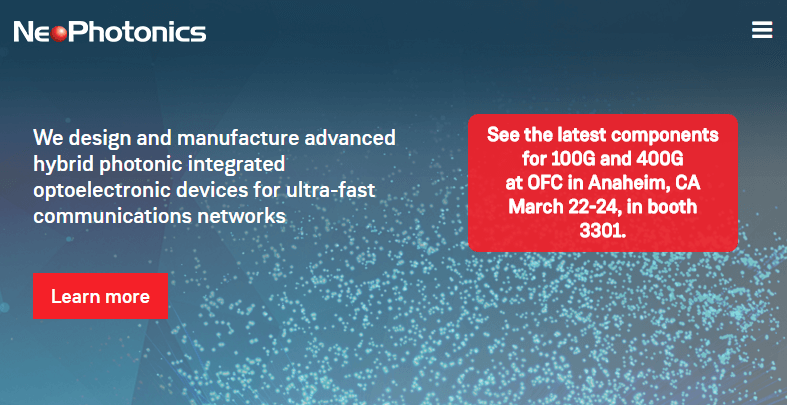 NeoPhotonics Posts 22% YoY Growth, Strength in 100G