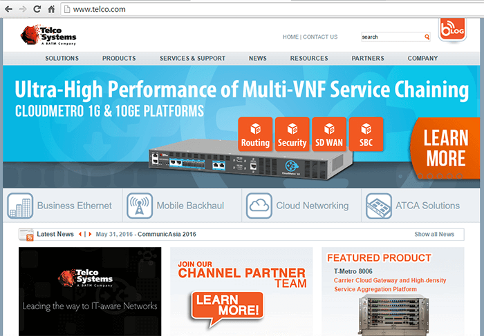 Telco Systems Releases CloudMetro 10 vCPE Platform