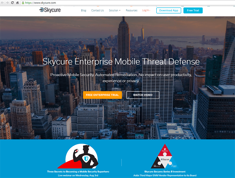 Skycure Raises $16.5 Million for Mobile Threat Defense