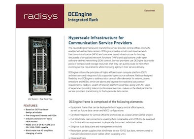 Radisys’ CG-OpenRack-19 Spec Accepted by Open Compute Project