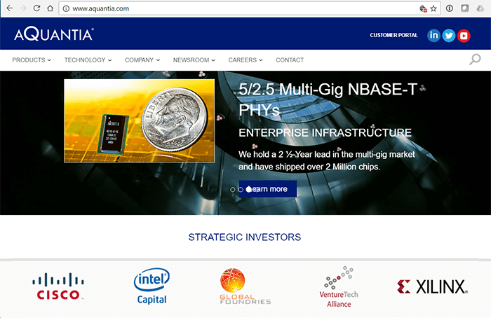 Aquantia Supplies Silicon for Dell EMC Open Networking Switch