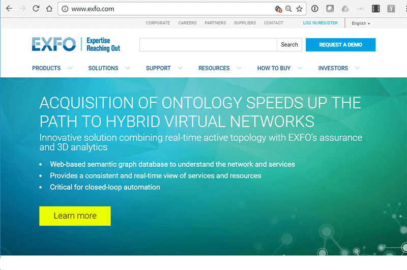 EXFO Acquires Ontology Systems for Network Topology Discovery