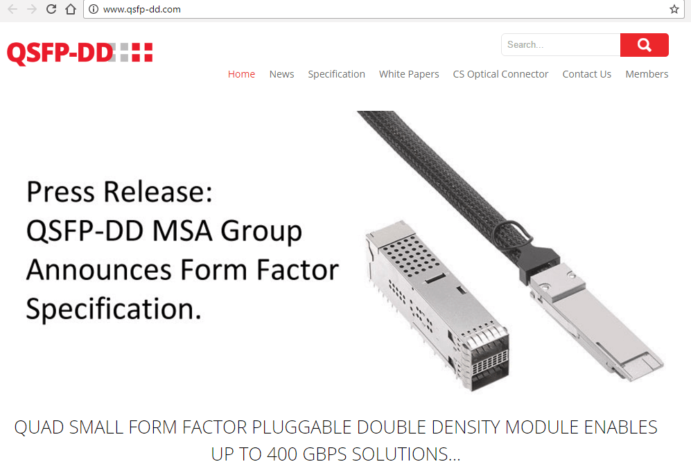 New QSFP-DD MSA Targets 400G