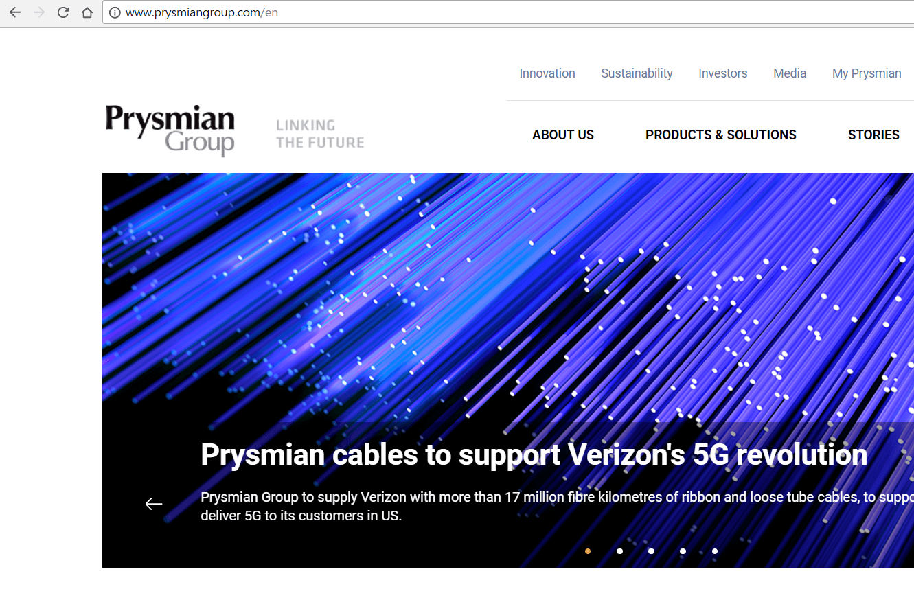 Verizon selects Prysmian to supply optical cable under $300m 3-year agreement