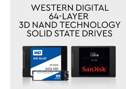 WD Delivers Solid State Drives with 64-Layer 3D NAND Tech