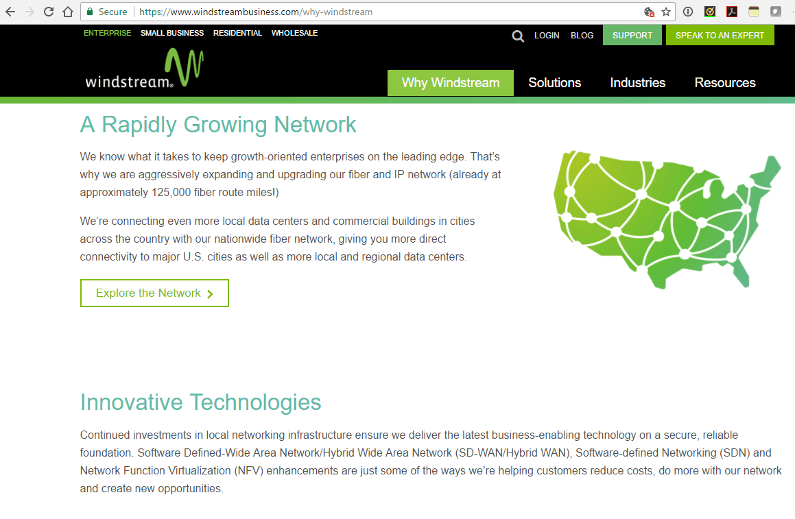 Windstream Wholesale launches 5 new fibre routes