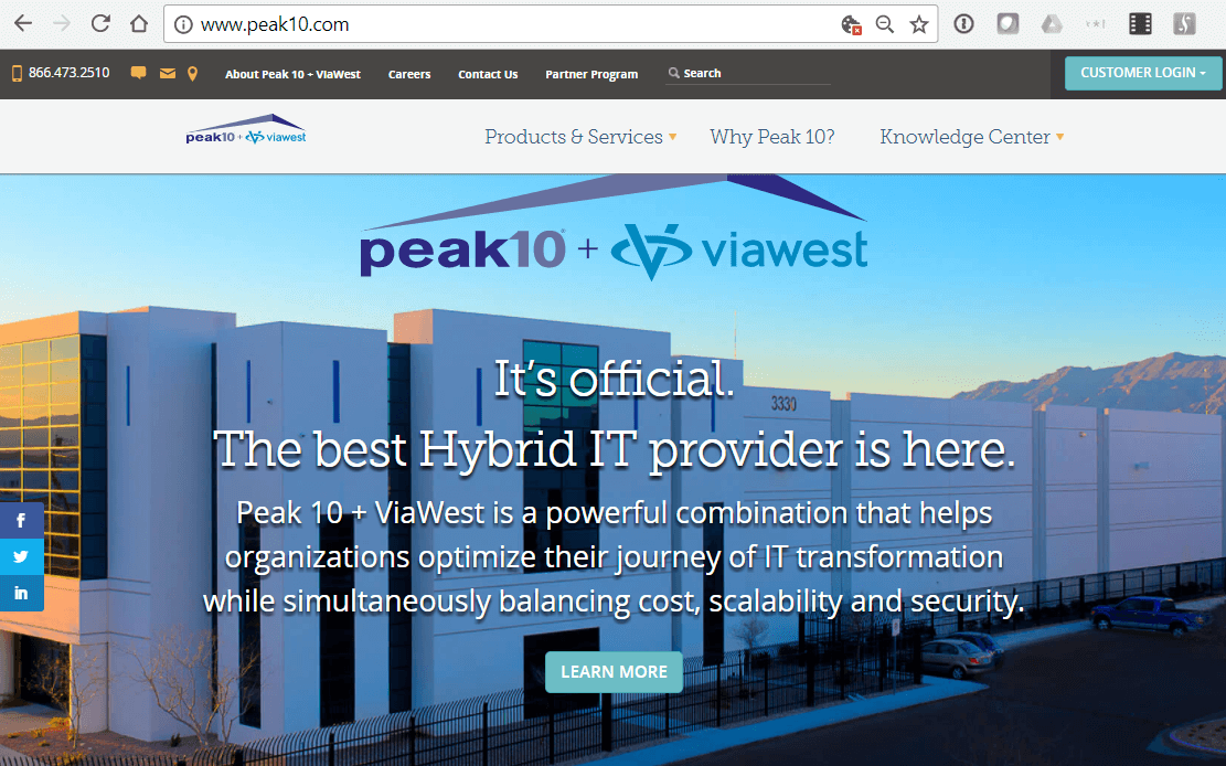 Peak 10 completes acquires ViaWest from Shaw for $1.67bn