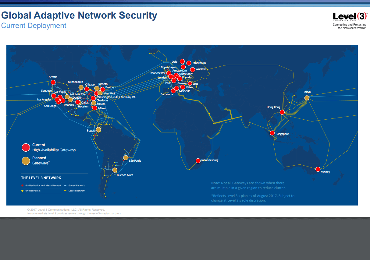 Level 3 expands its network-based adaptive firewall service