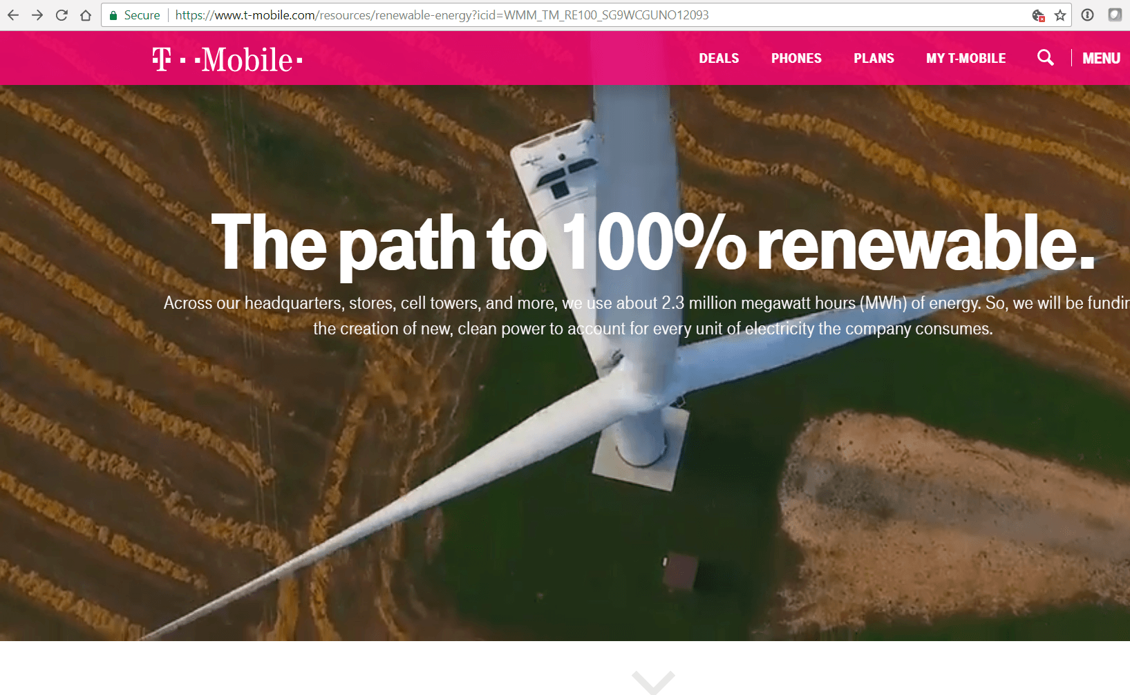 T-Mobile US commits to 100% renewable energy by 2021