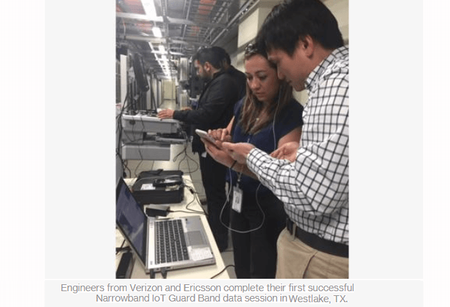 Verizon and Ericsson complete NB-IoT Guard Band test
