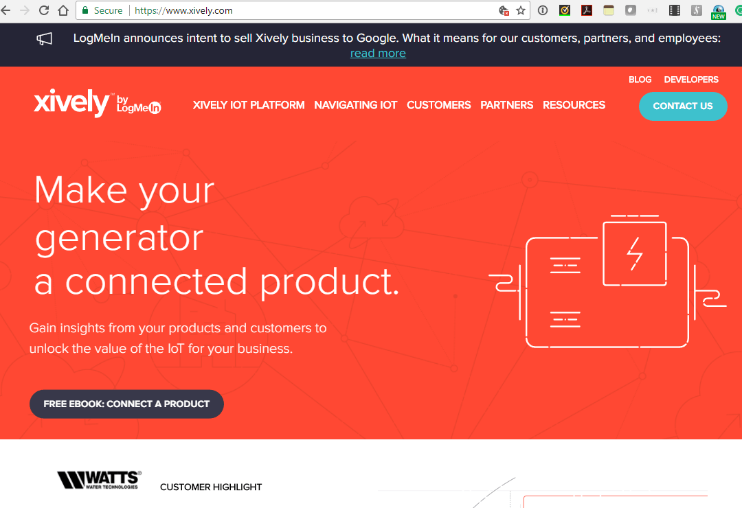 Google agreed to acquire Xively for enterprise IoT