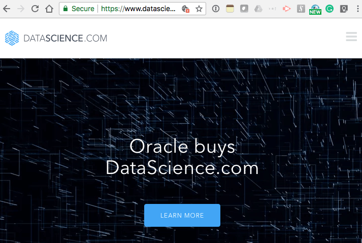 Oracle to acquire DataScience for centralized model development