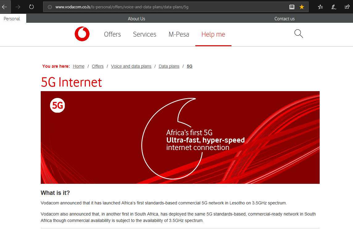 Vodacom launches a commercial 5G FWA service in Lesotho