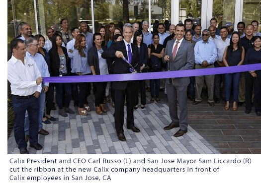 Calix relocates HQ from Petaluma to San Jose
