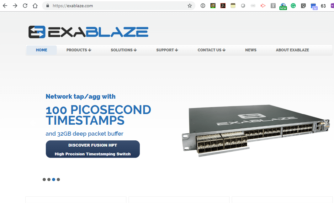 Exablaze hits 100 picosecond resolution for layer 1 tap/replication