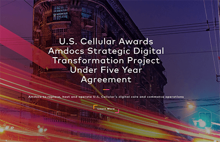 Amdocs wins 5 year Digital Transformation Project with US Cellular