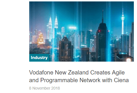 Vodafone New Zealand implements adaptive networking with Ciena