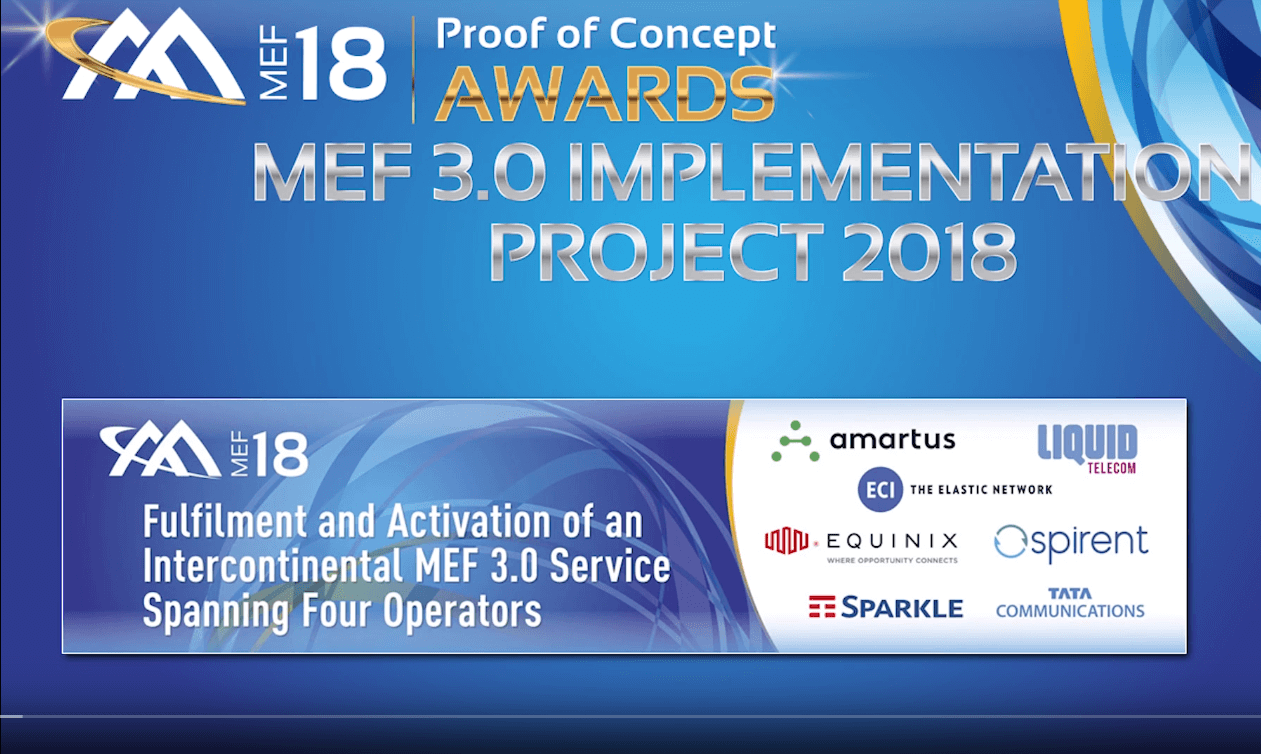MEF18 PoC – MEF 3.0 Service Spanning Four Operators