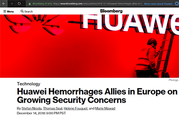 Bloomberg: Huawei Hemorrhages Allies in Europe