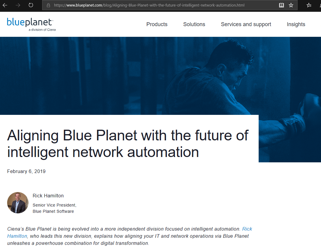 Ciena’s Blue Planet evolves as an independent division for automation