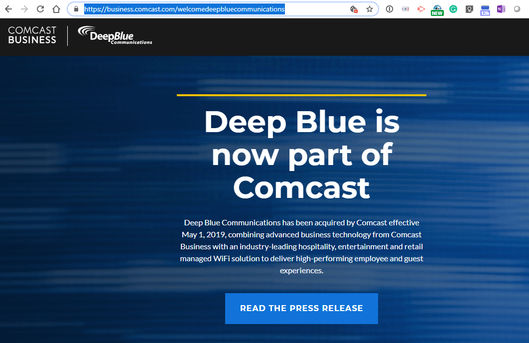 Comcast acquires Deep Blue for commercial WiFi management