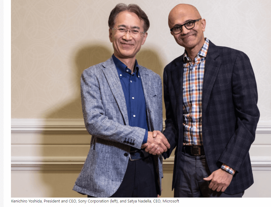Sony and Microsoft alliance to include cloud, edge, silicon, AI
