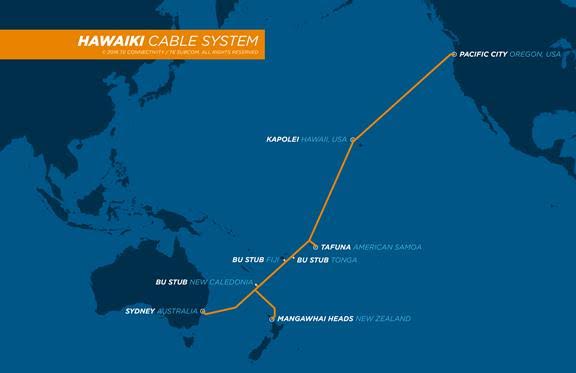 Hawaiki subsea cable to extend to New Caledonia