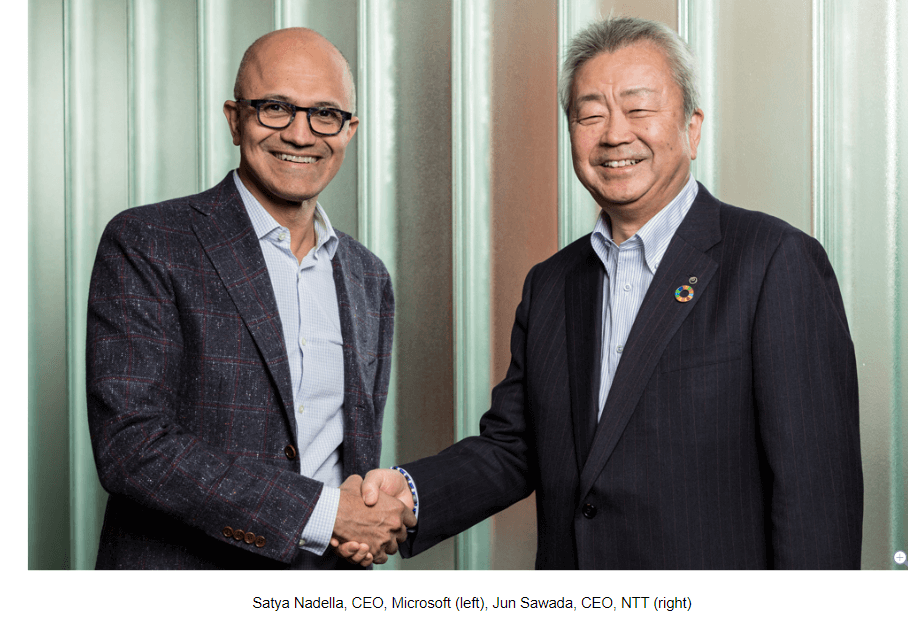 NTT and Microsoft envision a Global Digital Fabric