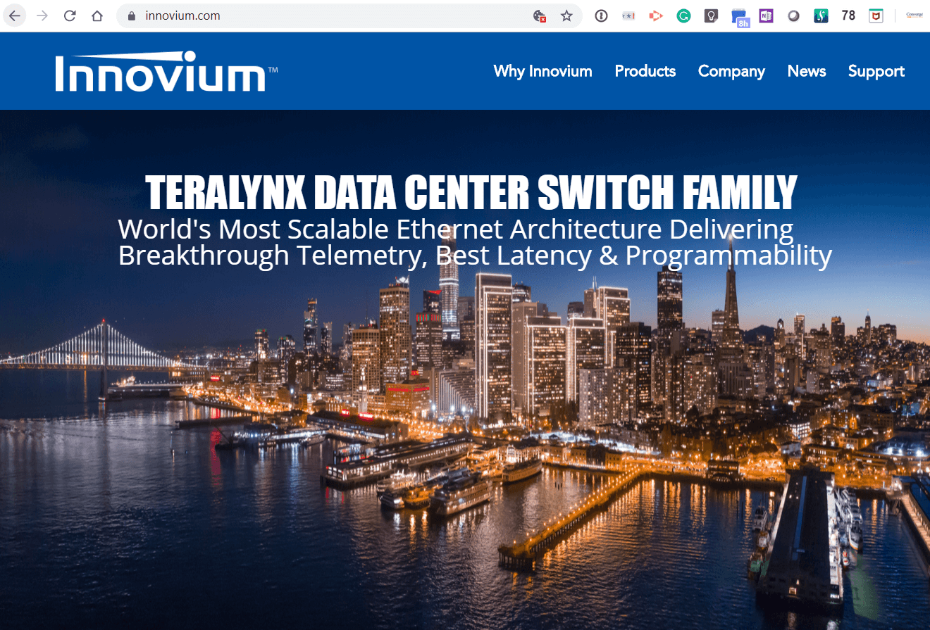 Innovium reports multiple customers for 400G production networks