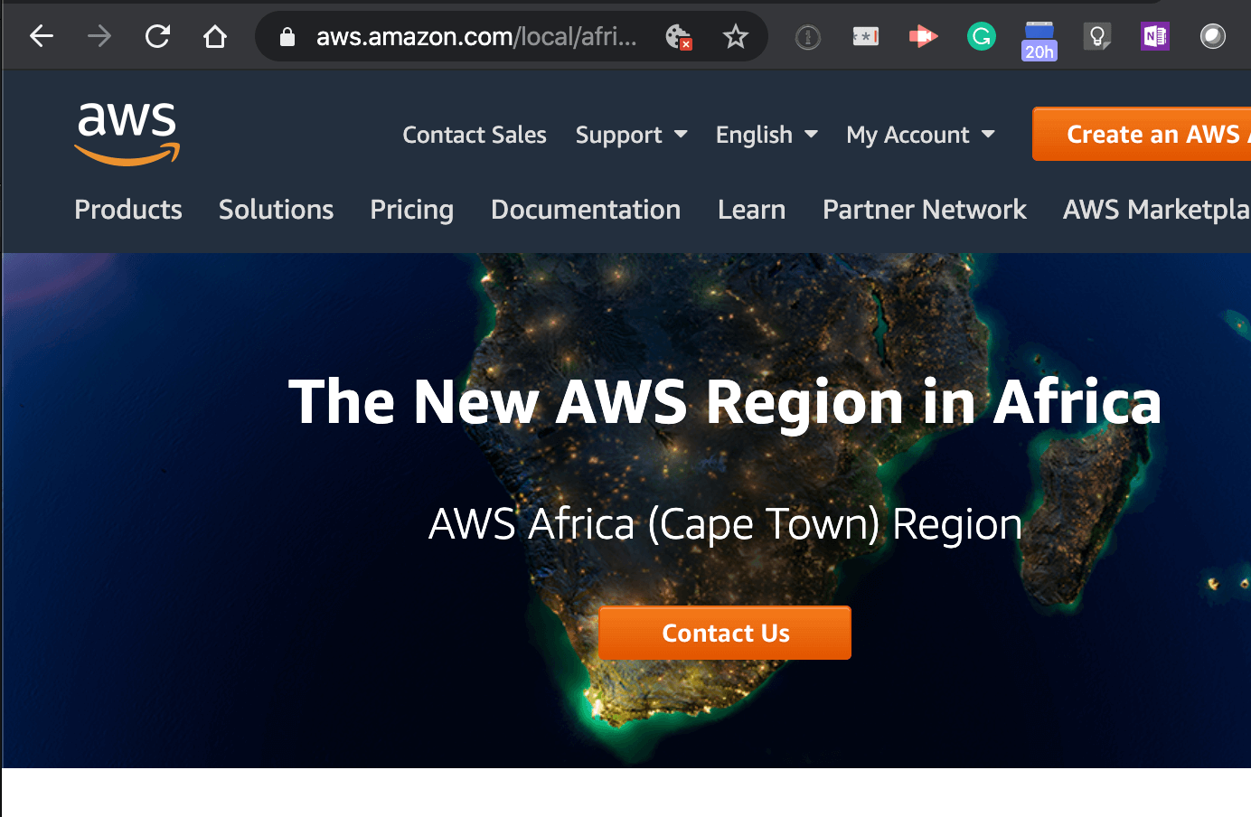 AWS activates Africa (Cape Town) Region